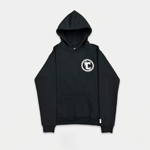 Sweat-shirt à capuche zippé noir pour homme 2026, coupe oversize, 100 % coton French Terry, style streetwear décontracté, avec logo brodé sur la poche avant - Product Image 3