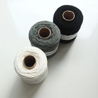 Fil à crocheter en coton peigné avec logo, pour tricot à la main, cône de 200g, vente en gros de fil de coton