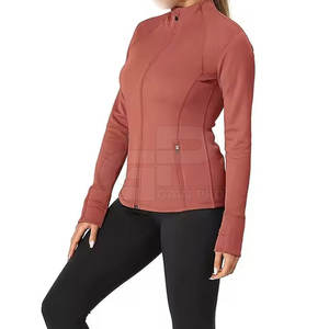 Chaqueta de yoga elegante para mujer, con cremallera completa, tela transpirable y ligera, corte ajustado, para gimnasio y correr. - Product Image 6