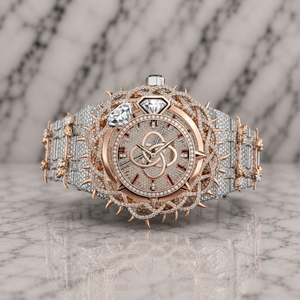 Montre en diamant moissanite de haute qualité pour hommes, entièrement sertie de pierres VVS - Product Image 1