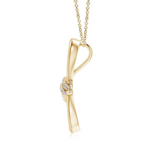 Pendentif Infinity en diamant de laboratoire, or 10K 14K 18K, argent 925 935, pour femme, cadeau de mariage, moderne, minimaliste, raffiné - Product Image 4