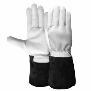 Gants de soudage TIG en cuir de chèvre et de vache, résistants aux étincelles et à la chaleur, protection individuelle robuste pour les mains - Product Image 5