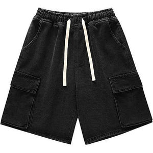 Shorts en jean déchirés 100 % coton avec cordon de serrage, style streetwear, délavés à l'acide, écologiques, fabriqués au Pakistan pour hommes - Product Image 6