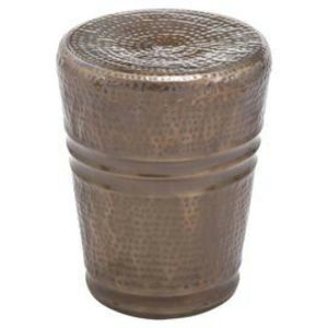 Taburete Otomano de Metal Galvanizado Estilo Vintage con Asiento Acolchado y Ruedas, Mueble Decorativo para Almacenamiento en el Hogar - Product Image 5