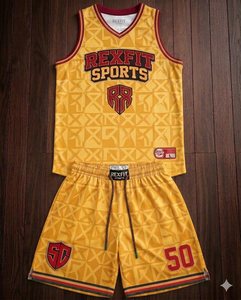 Venta Directa de Fábrica, Conjunto de Uniforme de Baloncesto Personalizado, Transpirable, 100% Poliéster para Adultos, Técnicas de Impresión, Verano - Product Image 3