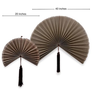 Cheap Handwoven Bamboo <b>Wall</b> Fan <b>Wall</b> Decoration Natural Eco Friendly Supplier - Product Image 2