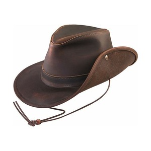 Sombrero de vaquero de cuero personalizado OEM, hecho a mano, de ala ancha, estilo occidental, para hombre - Product Image 3