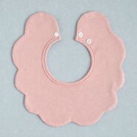 Bavoir unisexe JALBEBE pour bébé, en coton doux, simple couche, forme fleur, avec bouton-pression, écologique et antibactérien