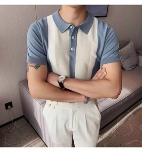 เสื้อโปโลชายแขนสั้นพิมพ์ลาย 3 มิติ ปี 2025 สไตล์เรียบง่าย ผ้าฝ้าย/โพลีเอสเตอร์ ทอเนื้อผ้าระบายอากาศได้ดี - Product Image 2