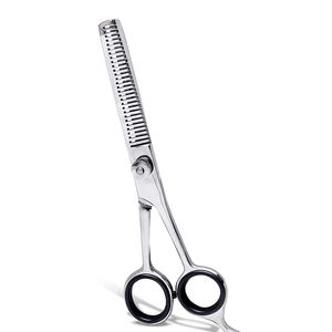 Ciseaux à effiler ergonomiques en acier inoxydable 440C à 28 dents pour droitiers, professionnels pour la coiffure en salon - Product Image 1