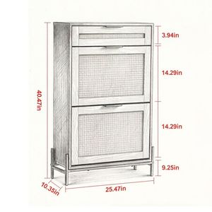 Mobiletto Portascarpe Moderno in Legno con Design Salvaspazio per Casa e Ingresso - Product Image 2