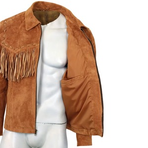 Cowboy Man Leather <b>Jacket</b> Long Fringes Leather <b>Jacket</b> <b>Men</b> Original Cow <b>Suede</b> Leather <b>Jacket</b> Zipper Closure Leather Avirex <b>Jacket</b> - Product Image 4