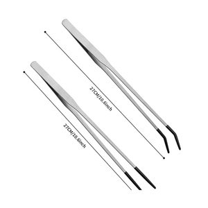 Pinzas de Alimentación Rectas y Curvas al por Mayor de 10.6 Pulgadas con Punta de Goma Negra, Pinzas de Alimentación para Terrarios para Geckos y Serpientes - Product Image 2