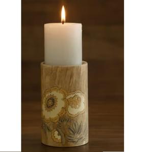 Porte-bougie personnalisé gravé à la main, décoration de mariage et de la maison, porte-bougie en bois, utilisation pour bougies votives - Product Image 1