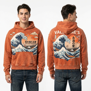 Sudadera con capucha personalizada para hombre con cremallera completa, estilo urbano, de algodón grueso y forro polar, talla grande, fabricante de sudaderas con cremallera. - Product Image 4