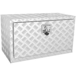 Cassetta Portautensili in Alluminio Rinforzato con Superficie Diamantata 30x14x16" con Serratura e Chiave per Sottoscocca Camion - Product Image 5