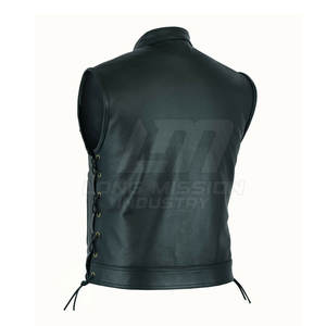 Chaleco de cuero para motocicleta, material de alta calidad, alta protección, chaleco de cuero en oferta online. - Product Image 4