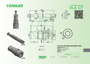 Bomba de Combustible para Motor Diésel Marino YANMAR 6KH-UTE 6LA-DT 6LA-DTE, Nueva, Marca Taiwanesa, Estampado 0.1, Conjunto de Émbolo y Cilindro - Product Image 3
