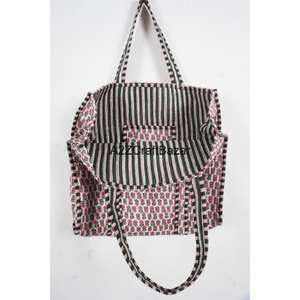 Bolso Tote de Algodón a Rayas Vintage de Lujo de Alta Gama para Mujer, con Asa Larga, Ideal para Viajes de Verano, Playa, Almacenamiento y Exhibición - Product Image 6