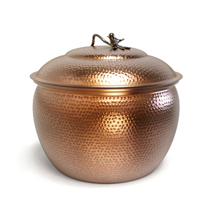 Support de tuyau d'arrosage en métal martelé de qualité supérieure, pot de rangement décoratif pour tuyau de jardin - Product Image 6