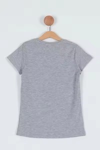 Camiseta de Manga Corta para Niñas, Suave, Transpirable, de Felpa, con Estampado de Letras, de Spandex/Algodón, Cómoda, Corte Relajado, Diseñada para la Escuela - Product Image 2