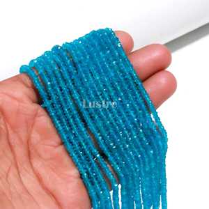 Perles facettées rondes en néon naturel de qualité AAA, 3 mm, 16 pouces, brin complet, perles de pierres précieuses aux couleurs vibrantes, fournitures pour la fabrication de bijoux - Product Image 4