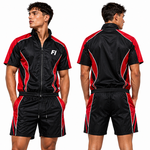Shorts de sport décontractés en silicone personnalisés pour hommes, shorts de sport à taille élastique pour hommes, shorts en silicone brodés pour hommes, vestes pour hommes - Product Image 4