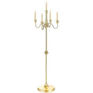 Candélabre à cinq bras en métal décoratif, support de bougie sur pied, lampe de décoration d'intérieur, design durable - Product Image 1