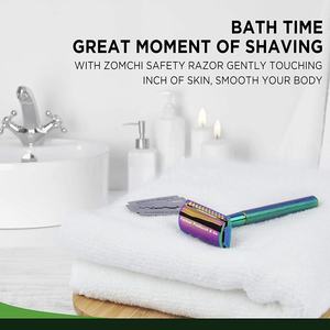 Maquinillas de Afeitar de Seguridad para Hombre de Acero Inoxidable con Mango Corto y Resistente, Cuchilla Intercambiable, Logotipo Personalizado - Product Image 3