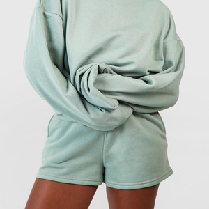 Shorts de sport pour femmes à séchage rapide, taille haute, extensibles, écologiques, grandes tailles, avec logo brodé et cordon de serrage à la taille, vente en gros - Product Image 2
