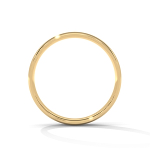 Anillo de banda chapado en oro, anillo de boda liso con cúpula, joyería de regalo - Product Image 3