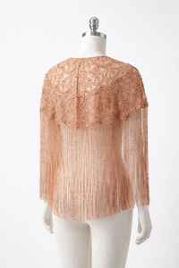 Poncho de créateur très demandé, orné de perles, vêtement d'extérieur tendance pour occasions spéciales, disponible au prix d'usine - Product Image 4