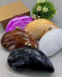 Sac à main en résine écologique de haute qualité, fait main, élégant, cadeau de mariage pour filles, décoration de fête, couleur personnalisée - Product Image 1