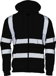 Premium High Quality <b>Hi</b> <b>Vis</b> <b>Orange</b> Safety Work <b>Hoodie</b> Reflective Tape Pullover Sweatshirt Construction PPE High Visibility Mens - Product Image 5