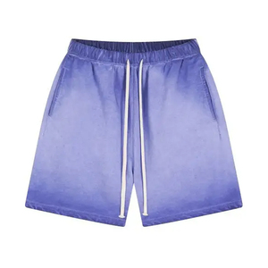 Shorts de Algodón con Lavado Ácido Estilo Vintage, Shorts de Felpa Francesa Gruesa, Shorts Casuales de Gimnasio para Hombre y Mujer, Personalizados OEM - Product Image 1