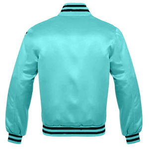 Veste d'hiver en satin de haute qualité, couleur unie, vente chaude, veste bomber personnalisée en satin pour hommes - Product Image 2