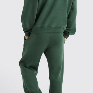 Sweat-shirt à capuche vert pour homme, ensemble de survêtement à manches longues, couleur unie, coupe décontractée, vêtement d'automne, 100% coton, poids moyen, respirant - Product Image 6