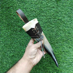 Cuerno Vikingo Pequeño Hecho a Mano de Primera Calidad con Soporte de Cuero a Precio Económico - Product Image 4