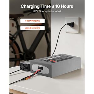 <b>72V</b> Electric Scooter <b>Battery</b> 20Ah Electric Bike Lithium Ion <b>Battery</b> Pack 50A BMS Charger T Plug Expansion Cable 500+ Cycles - Product Image 5