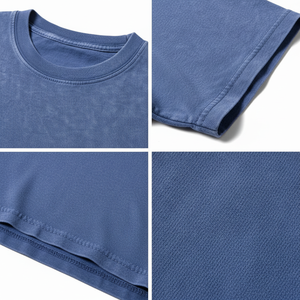 T-shirt Oversize Premium Délavé Style Vintage 100% Coton Effet Acide Design Streetwear Été Personnalisable Logo OEM ODM - Product Image 5