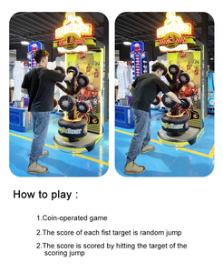 เครื่องเกมส์บ็อกเซอร์อาร์เคดแบบหยอดเหรียญ อุปกรณ์สวนสนุกแบบอินเทอร์แอคทีฟ เกมต่อยมวยพร้อมระบบแลกตั๋ว สำหรับโซนเกม - Product Image 5
