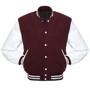 Veste universitaire pour homme Winton Impex, couleur marron et blanc, style preppy, tissu en laine, écologique, imperméable, respirante, fermeture à boutons - Product Image 3