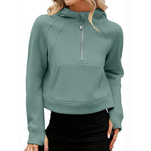 เสื้อฮู้ดผู้หญิงแฟชั่นใหม่ ลายพิมพ์ คอตั้ง แขนยาว ทรงหลวม สไตล์ครอป สำหรับฤดูใบไม้ร่วงและฤดูหนาว - Product Image 1