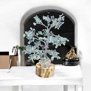 Top Trending Latest 300-Chip Agate Natural Semi-Precious Quartz Gemstone Tree Multi-Color Crystal Points Light - Product Image 5