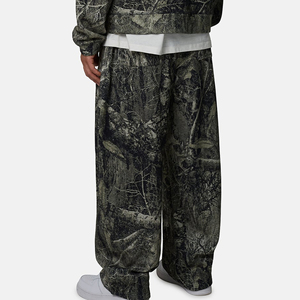 Men's Camouflage <b>Harem</b> Pants Elastic Waist Side Pockets Breathable Knitted Polyester Casual Joggers Autumn Style - Product Image 2