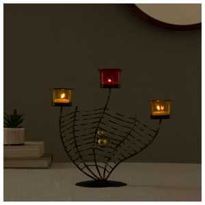 Candelabro Lucent Spider Web con Decoración de Araña Dorada para Decoración del Hogar - Product Image 1