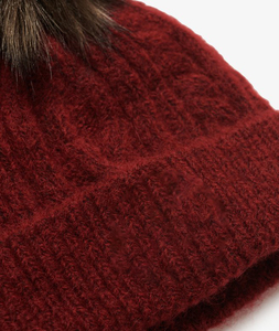 Bonnet en tricot unisexe rouge, couleur unie, chaud pour l'hiver, style décontracté pour adultes, circonférence de la tête 56-58 cm - Product Image 4