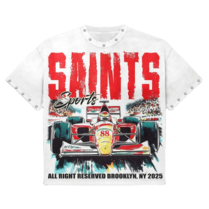 เสื้อยืดสตรีทแวร์พรีเมียมแบบไม่มีแขน ผ้าคอตตอนหนา 100% พิมพ์ลายกราฟิก ตกแต่งด้วยหมุด  ทรงโอเวอร์ไซส์ รับผลิตแบบ OEM จำนวนมาก - Product Image 5
