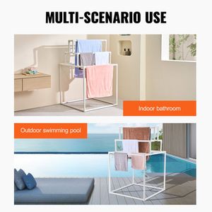 Appendiabiancheria/asciugamani da esterno in PVC a 8 barre, spazzolato, per vasca idromassaggio, supporto autoportante per asciugare trapunte e asciugamani da piscina, novità per esterni - Product Image 6