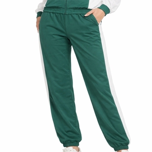 Women Contrast Panel Tracksuit Set <b>Zip</b> <b>Up</b> <b>Jacket</b> & Jogger Pants Activewear Sport Fashion Custom Zipper Track suit For Women - Product Image 5